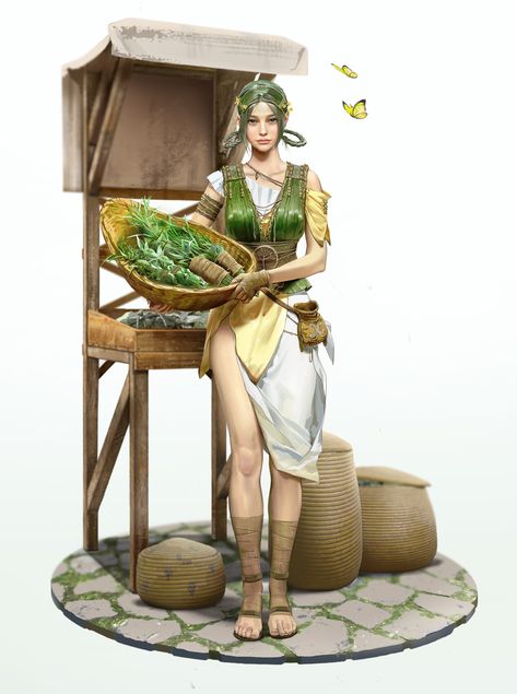 Herbalist Fantasy Art, Herbalist Character, Mysterious Island, Paintings And Drawings, Image Painting, 2d Character, Fantasy Concept Art, Human Design, Art Appreciation