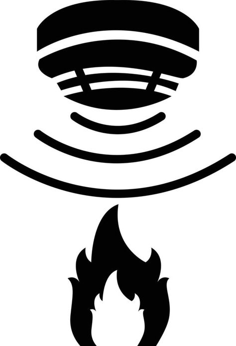 Fire flames sensor icon on white background. Smoke alarm system sign. Flame detector symbol. flat style. Fire Flames, Alarm System, Flat Style, Wizard Of Oz, Fashion Flats, Wizard, White Background, Kitchen Decor, Graphic Design