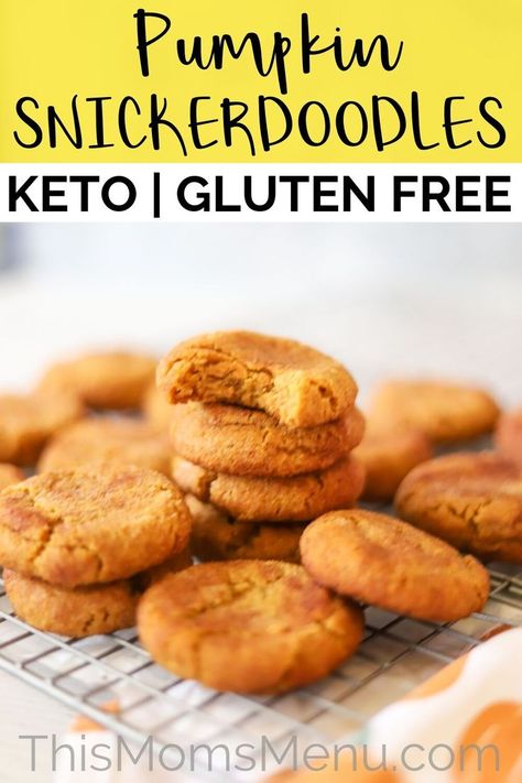 Keto Pumpkin Cookies, Keto Snickerdoodles, Cookies For Fall, Pumpkin Snickerdoodle Cookies, Pumpkin Snickerdoodles, Perfect Cookies, Keto Pumpkin, Snickerdoodle Cookies, Keto Friendly Desserts