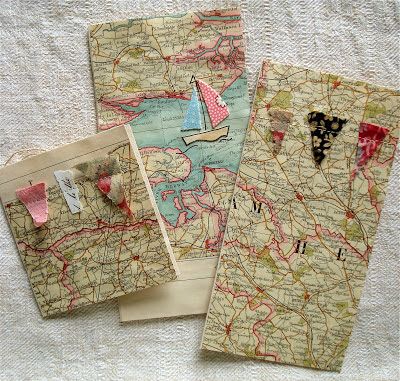 A Mermaid's Tale: The Decorative Living Fair! Txt Moments, Year Journal, Map Crafts, Round Robin, Sewing Cards, Mermaid Tale, Collage Ideas, Scrap Fabric, Map Decor