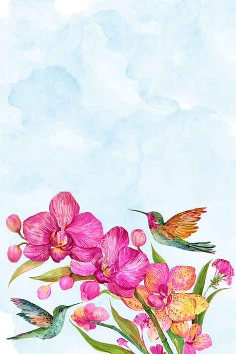 #watercolor#hummingbirds #floral Hummingbird Wallpaper Backgrounds, Hummingbird Wallpaper Iphone, Colibri Wallpaper, Hummingbird Wallpaper, Tela Iphone, Peony Wallpaper, Flower Graphic Design, Iphone Lockscreen Wallpaper, Cute Simple Wallpapers