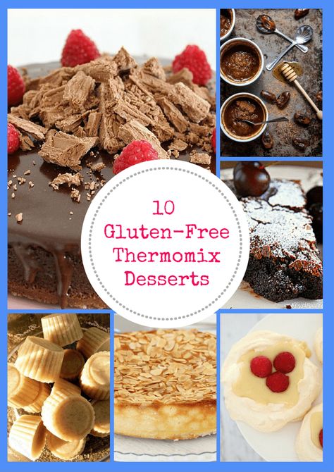 10 Gluten-Free Thermomix Desserts Gluten Free Deserts Easy, Gluten Free Xmas, Gf Cake Recipe, Desserts Gluten Free, Thermomix Baking, Deserts Easy, Gluten Free Egg Free, Thermomix Desserts, Gluten Free Brownies