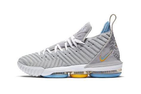 Nike LeBron 16 Is Dunked in Heritage MPLS-Inspired Colorway Nike Sf Af1, Lebron 16, Lebron Shoes, Embroidered Stars, Purple Shoes, Air Pods, Basketball Sneakers, Nike Lebron, University Blue