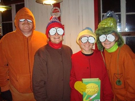 South Park Costume, South Park Group, Cartoon Character Halloween Costumes, Cartoon Halloween Costumes, Referee Costume, Character Halloween Costumes, South Park Characters, Homemade Halloween, Group Costumes