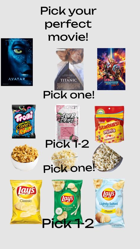 Pick your perfect movie night!!! #fyp #shuffleinspo #viral Starburst Minis, Rainbow Snacks, Perfect Movie Night, School Lunch Recipes, Everyday Bag Essentials, After School Routine, Teaching Vocabulary, Perfect Movie, Sour Cream And Onion