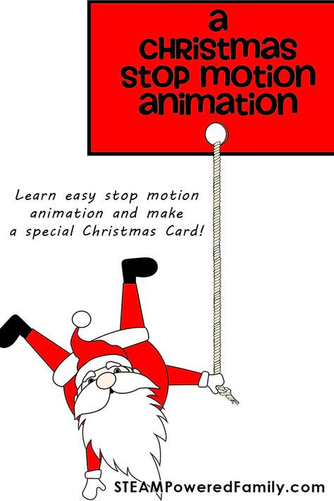 Learn how to make a Stop Motion Animation Christmas Card Christmas Stop Motion Ideas, Directions For Kids, Christmas Stop Motion, Stop Motion Ideas, Animated Christmas Card, Motion Ideas, Stem Projects For Kids, Stem Ideas, Homeschooling Tips