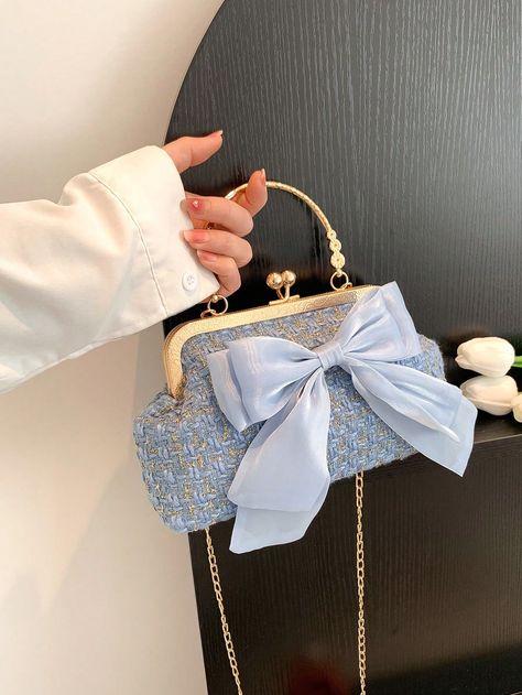 2023 New Arrival Glittering Chain Evening Bag For Women, Fashionable Elegant Clutch, Handbag, Shoulder Bag, Crossbody Bag, Zipper ClosureI discovered amazing products on SHEIN.com, come check them out! Modern Clutch, Fancy Clutch, Bow Bag, Evening Handbag, Crossbody Bag Women, Evening Clutch Bag, Evening Clutch, Square Bag, Blue Bags