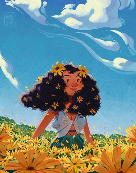 Style Challenge, Book Illustration, Drawing Ideas, Art Style, A Girl, Art Inspo, To Draw, Art Ideas, Sunflower