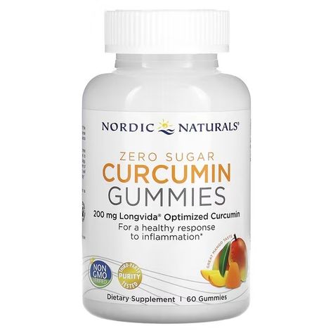 Nordic Naturals, Curcumin Gummies, Mango, 200 mg, 60 Gummies (100 mg per Gummy) Turmeric Plant, Metabolic Balance, Candida Yeast, Nordic Naturals, Turmeric Curcumin, Organic Turmeric, Calorie Diet, Fitness Nutrition, Natural Flavors