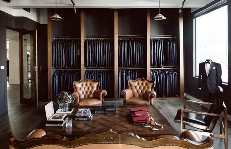 14 Best Tailors and Bespoke Suit Shops in Melbourne | Man of Many Suit Stores, Fancy Suit, Showroom Interior Design, Interiors Dream, Bespoke Suit, Tailor Shop, Boutique Interior, Store Design Interior, Bespoke Tailoring