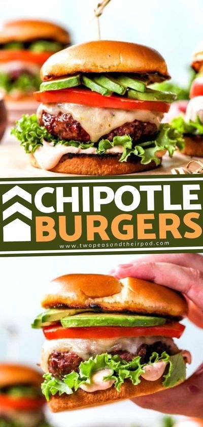 Chipotle Sauce For Burgers, Handheld Recipes, Chipotle Turkey Burger, Yummy Burgers, Summer Burger, Memorial Day Recipes, Summer Burgers, Chipotle In Adobo Sauce, Avocado Burger