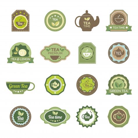 Tea Labels, Lipton Tea, Tea Logo, Free Icon Set, Free Banner, Premium Tea, Hand Drawn Icons, Lemon Flavor, Fruit Tea