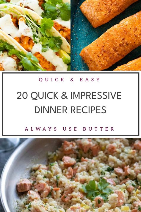 Explore a curated collection of impressive dinner recipes that are perfect for any occasion. From easy but impressive dinner ideas to show-stopping mains for your next dinner party, these recipes will elevate your mealtime experience. Whether you're a seasoned chef or a novice cook, you'll find inspiration and guidance to create delicious meals that are sure to impress your family and friends. Elevate your dining experience with these tried-and-true impressive dinner recipes! Dinner Inspiration Main Dishes, Complete Meal Ideas Dinners, Entree For Dinner Party, Main Dinner Dish Ideas, Impressive Meals For Two, Simple Impressive Dinners, New Different Dinner Ideas, What To Fix For Dinner, Easy But Impressive Dinner