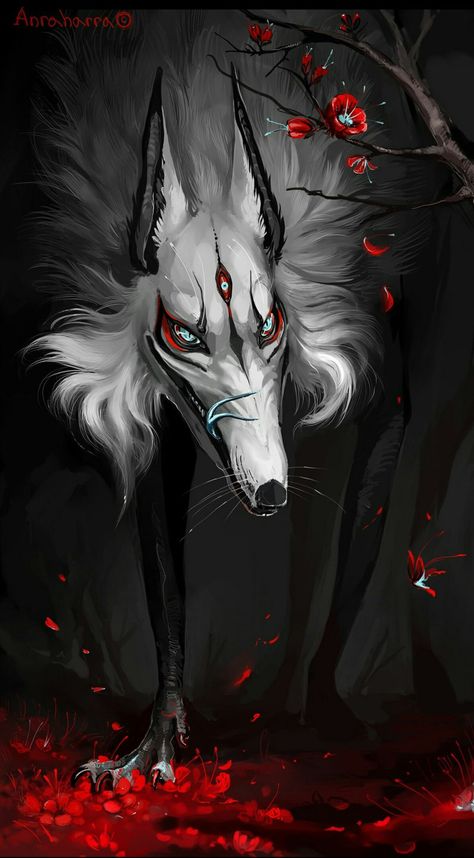 Shadow Creatures, Demon Wolf, Demon Dog, Shadow Wolf, Dark Creatures, Fantasy Wolf, Canine Art, Fantasy Beasts, Cute Fantasy Creatures