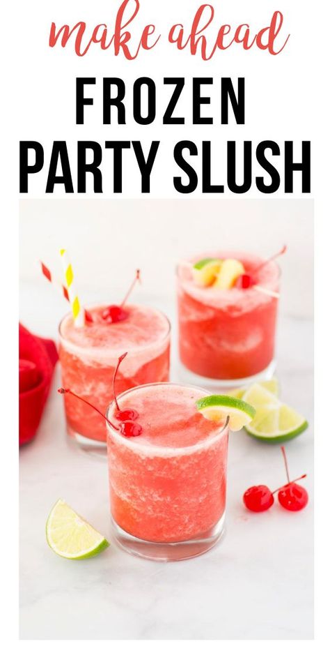 Slush Alcohol Drinks, Frozen Punch Recipe, Vodka Slush Recipe, Slushy Alcohol Drinks, Alcoholic Slush Recipes, Alcoholic Slush, Frozen Mixed Drinks, Alcoholic Slushies, Vodka Slushies