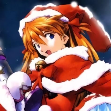 Asuka Langley Icon, Asuka Langley Soryu, Duos Icons, Neon Evangelion, Anime Christmas, Asuka Langley, Rei Ayanami, Christmas Icons, Icons Pfp