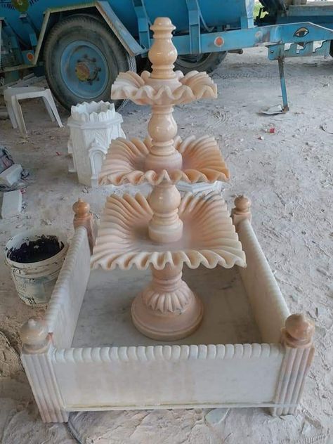 Marble Fountain, Ganpati Decoration At Home, Art Deco Artwork, Diy Garden Fountains, Cafe Concept, Temple Design For Home, Stone Fountains, Wedding Furniture, Water Fountains Outdoor