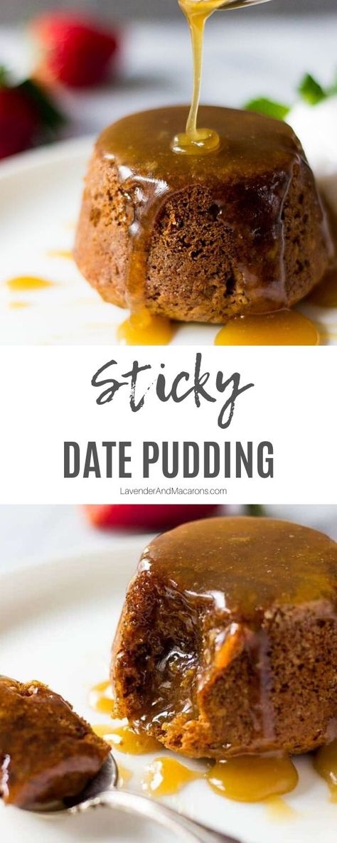 English Sticky Toffee Pudding, Easy Homemade Caramel Sauce, Easy Homemade Caramel, Sticky Pudding, Easy Pudding Recipes, English Desserts, Sticky Date, Sticky Date Pudding, Date Pudding