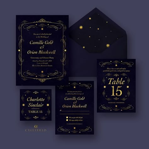 Under The Stars Quinceanera Theme, Celestial Wedding Theme, Galaxy Wedding, Debut Ideas, Starry Night Wedding, Quince Invitations, Numbers Printable, Prom Decor, Quinceanera Themes