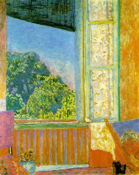 It's About Time: Interiors - Pierre Bonnard (1867-1947) An Open Window, Maurice Denis, Edouard Vuillard, Pierre Bonnard, Post Impressionism, Paul Gauguin, Post Impressionists, Open Window, Henri Matisse