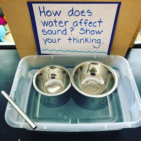 Inquiring Minds: Mrs. Myers' Kindergarten: A Kindergarten Inquiry into the Science of Sound Kindergarten Inquiry, Water Study, Sound Experiments, Dragon Project, Pre-k Science, Music Activities For Kids, Science Inquiry, Mini Beasts, Sound Science