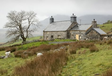 Lou Core, Scottish Cottages, Welsh Countryside, Emily Brontë, England Countryside, Countryside Cottage, Stone Cottages, Cottage Aesthetic, Irish Cottage