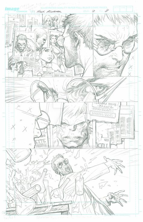 Marc Silvestri, Storyboard Drawing, Comic Book Layout, Comic Tutorial, Comic Layout, The Incredible Hulk, Graphic Novel Art, Comic Book Artwork, Comic Book Pages