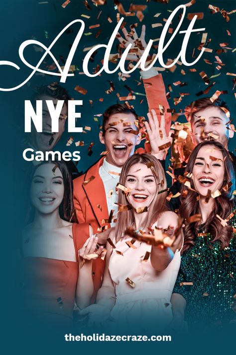 New Year's Eve parties often have a lot of alcohol. And many people don't remember the night once they wake up the next morning. But, you don't have to be drunk to enjoy these adult New Year's Eve games. In fact, remembering them might be the best part because you can play them again over and over. Put down the bottle and have some good old fashioned fun with these games. Make memories that last on New Year's Eve. All the best with this coming year! #adultnewyearsevegames #gamesfornewyearseve Fun New Years Eve Games For Adults, New Years Party Games Adults, New Years Games For Adults Party Ideas, Adult New Years Eve Party Games, New Years Adult Games, Nye Party Games Adults, New Years Eve Party Games For Adults, Fun Nye Games, New Years Eve Games For Adults