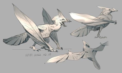 Avatar Animals, Flying Monsters, Humanoid Creatures, Dragon Sketch, Creature Artwork, Alien Design, Alien Concept Art, Monster Concept Art, Creature Drawings