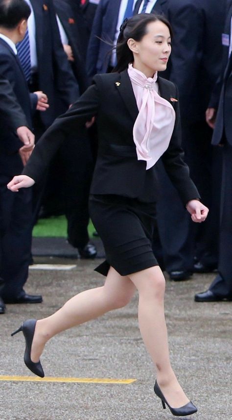 Kim Yo Jong, Flight Attendant Fashion, Rok Mini, Tights And Heels, Japan Woman, North Korean, Asia Girl, Support System, North Korea