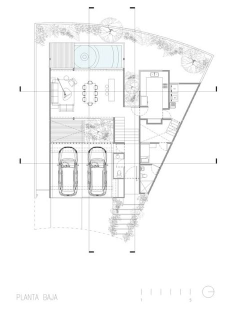 Ruidera House Pavillion Ideas, Usonian House, Modernist House, Modern Villa Design, Architectural Floor Plans, Villa Plan, House Layout Plans, Architectural Drawing, Courtyard House