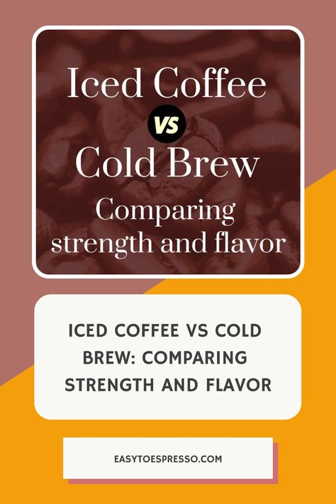 Iced Coffee vs Cold Brew infographic comparing strength and flavor on a maroon background with coffee beans pictured in the background. Coffee Terms, Ninja Coffee Maker, Cold Brew At Home, Cold Brew Iced Coffee, Ninja Coffee, Coffee Origin, How To Make Ice Coffee, Nitro Cold Brew, Pod Coffee Makers