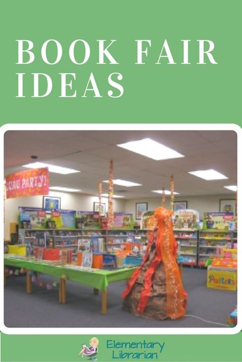 Elementary Library Decorations, Book Fair Ideas, Book Fair Ideas Display, Fair Week, Dino Decorations, School Book Fair, Reading Fair, Elementary Librarian, School Library Decor