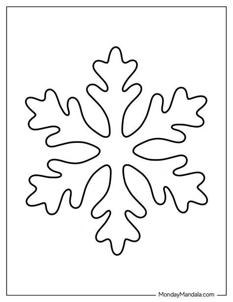 20 Snowflake Coloring Pages (Free PDF Printables) Snowflake Pattern Paper, Simple Snowflake Template Free Printable, Free Snowflake Printables, Simple Snowflake Patterns, Snowflake Coloring Pages Free Printable, Simple Snowflake Drawing, Snowflake Patterns Printable, Snowflake Template Printable Free, Snowflake Printables