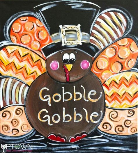 Turkey Turkey Door, Painted Window Art, Canvas Flag, Turkey Painting, Fall Canvas Painting, 2nd Grade Art, Fall Canvas, Thanksgiving Art, Gobble Gobble