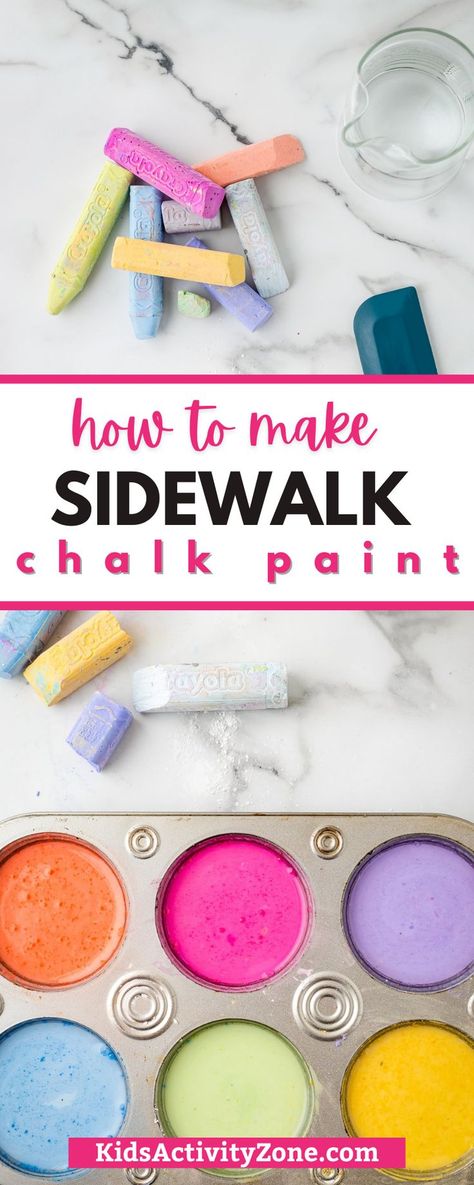 Ideas For Sidewalk Chalk, Cornstarch Chalk Paint, Washable Sidewalk Paint, Chalk Paint Sidewalk, How To Make Chalk Paint With Baking Soda, Chalk Your Spot Senior, How To Make Chalk Paint, Dinosaur Vbs, Sidewalk Chalk Paint Recipe