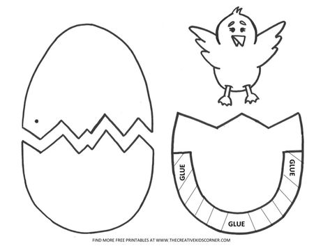 Free printable - Hatching Baby Chick Craft - The Creative Kids' Corner Chick Craft, Free Printable Crafts, Hatching Chicks, Easy Easter Crafts, Baby Chick, Egg Crafts, Easter Craft, Bunny Crafts, Printable Crafts