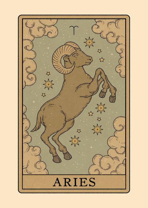 Beautiful 'Aries Tarot Card' Poster Print by Thiago Corrêa ✓ Printed on Metal ✓ Easy Magnet Mounting ✓ Worldwide Shipping. Buy online at DISPLATE. Graphic Design Prompts, Zodiac Signs Illustration, 101 Tattoo, Informational Poster, Christmas Tarot, Astrology Constellations, Leo Tarot, Aries Tarot, Tarot Zodiac