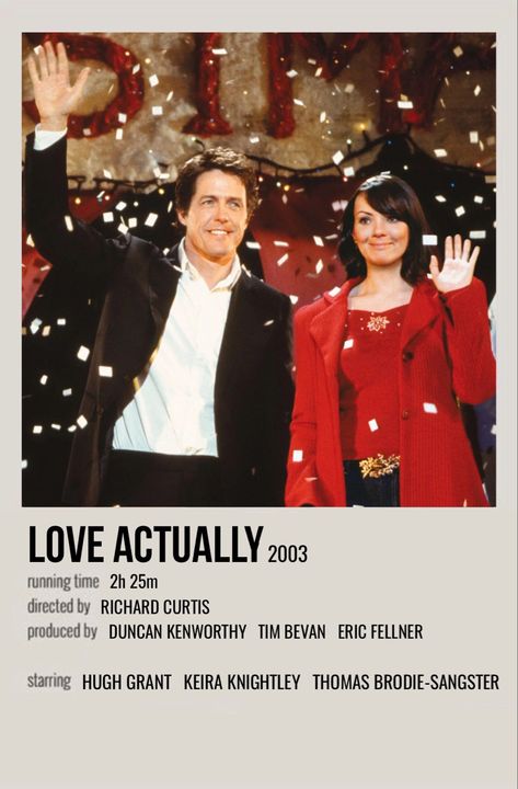 minimal polaroid movie poster for love actually Love Actually Movie, Movie Polaroids, Love Actually 2003, Dream Christmas, Polaroid Posters, Movie Wall, Christmas Films, Iconic Movie Posters, Movie To Watch List