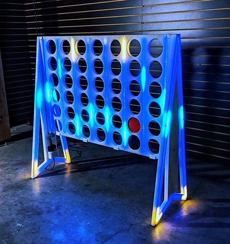 Giant LED Connect 4 Giant Connect 4, Connect Four Game, Connect 4 Game, Giant Connect Four, Giant Props, Glow Games, Giant Chess, Bar Mitzva, Connect Four