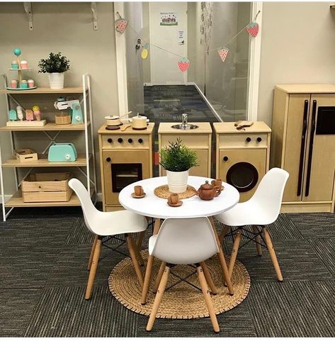 Childcare Room Ideas Toddlers, Home Corner Ideas Early Years, Nursery Room Ideas Childcare, Daycare Setup, Childcare Environments, Childcare Rooms, Home Corner, Heuristic Play, Preschool Rooms