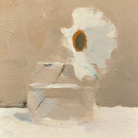 Mark Daniel Nelson Art Cube, Daily Painters, Life Paintings, Still Life Art, Flower Art Painting, Arte Floral, Denver Colorado, Art Oil, White Flower