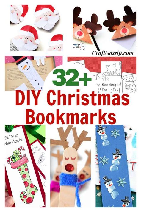 Holiday Bookmarks For Kids, Christmas Crafts Stocking, Winter Bookmark Craft, Making Bookmarks With Kids, Homemade Christmas Bookmarks, Christmas Bookmarks For Kids, Kids Diy Bookmarks, Book Mark Crafts For Kids, Homemade Bookmarks For Kids