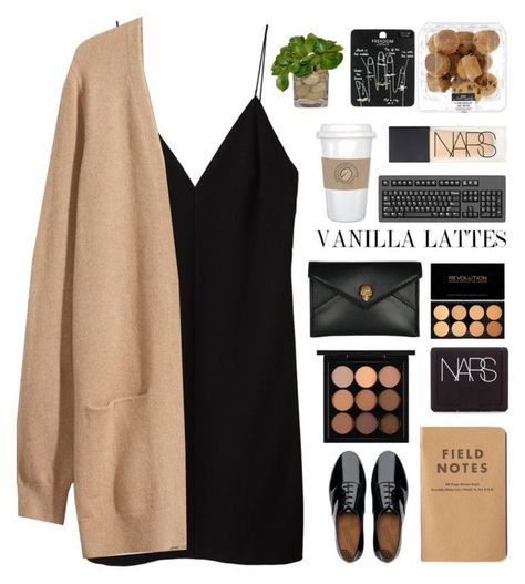 Untitled #2028 by tacoxcat on Polyvore featuring T By Alexander Wang, H&M, FitFlop, Alexander McQueen, Topshop, NARS Cosmetics, The French Bee and MAC Cosmetics Outfit With Long Cardigan, Outfit Cardigan, Gap Cardigan, Cardigan Outfit, Look Vintage, T By Alexander Wang, Cashmere Cardigan, Fall Fashion Outfits, Mode Inspiration