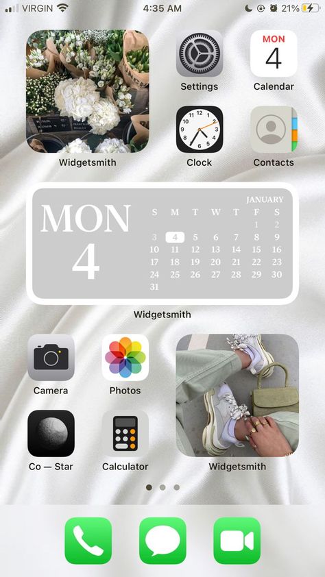 Iphone Homescreen Inspo Aesthetic, Phone Inspiration Home Screen Aesthetic, Iphone Homescreen Ideas, Purple Ios, Phone Apps Iphone, Organize Phone Apps, Home Screen Ideas, Ios App Iphone, Iphone Home Screen Layout