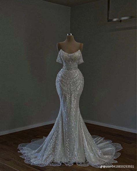 Middle Eastern Wedding Dress, Sparkle Mermaid Wedding Dress, Wedding Dress Illusion, Tight Wedding Dress, Glam Wedding Dress, Bling Wedding Dress, Wedding Dresses Cinderella, Classy Wedding Dress, Stylish Wedding Dresses