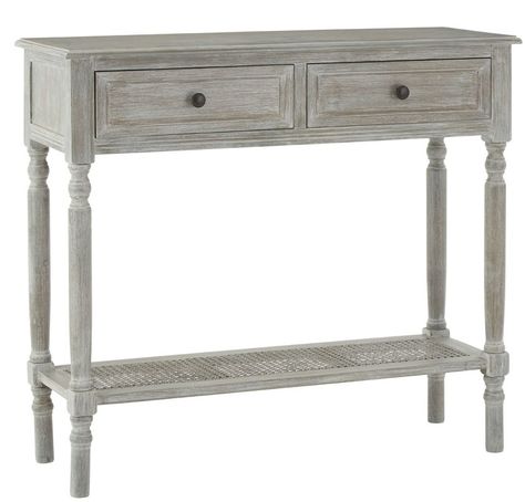 Amboise 2 Drawer Console Table Grey Console Table, Entry Console Table, Drawer Console Table, Drawer Console, Wooden Console Table, Colonial Design, Foyer Table, Glass Console Table, Wooden Console