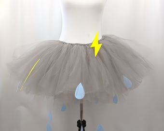 Thunderstorm Costume, Lightning Costume, March Hare Costume, Rain Cloud Costume, Cloud Cosplay, Rain Costume, I Love Thunderstorms, Cloud Costume, Gray Tutu