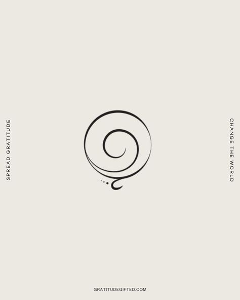 Symbol Gratitude, Symbol For Gratitude, Meaning Full Tattoos, Gratitude Symbol, Gratitude Tattoo, Unique Tattoos With Meaning, Spiral Tattoos, Petit Tattoo, Clever Tattoos