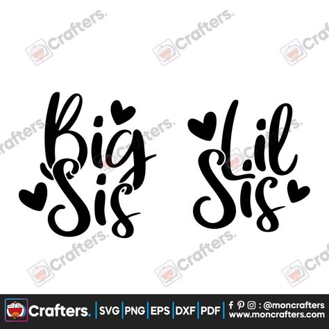 Big Sis Svg Lil Sis Svg Big Sister Svg Check more at https://moncrafters.com/product/big-sis-svg-lil-sis-svg-big-sister-svg/ Big Sis Little Sis Tattoos, Beautiful Hair Dye, Lil Sis Big Sis, Big Sister Svg, Sister Svg, Sisters Quotes, Matching Sister Tattoos, Sister Tattoo, Cricut Shirts